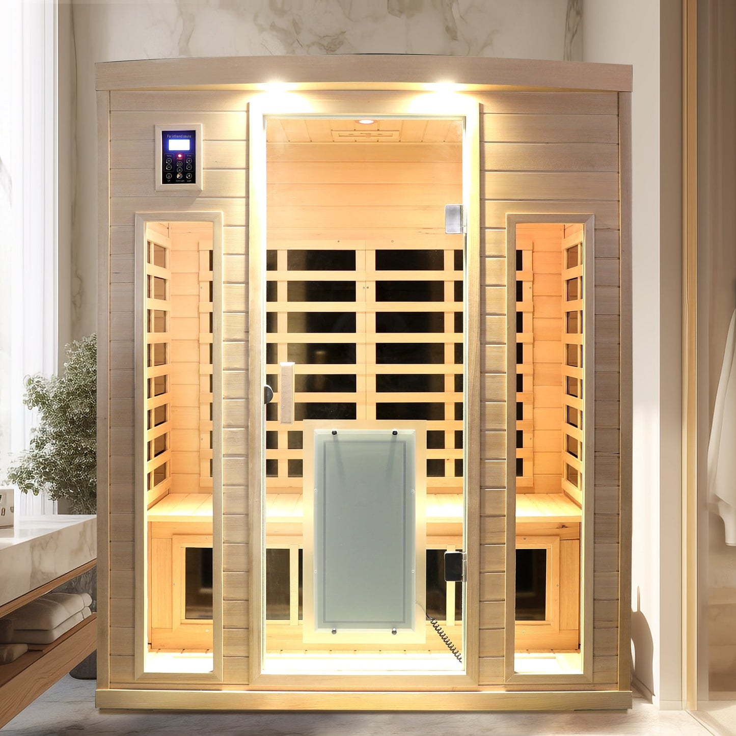 Low EMF Three person Far infrared sauna room