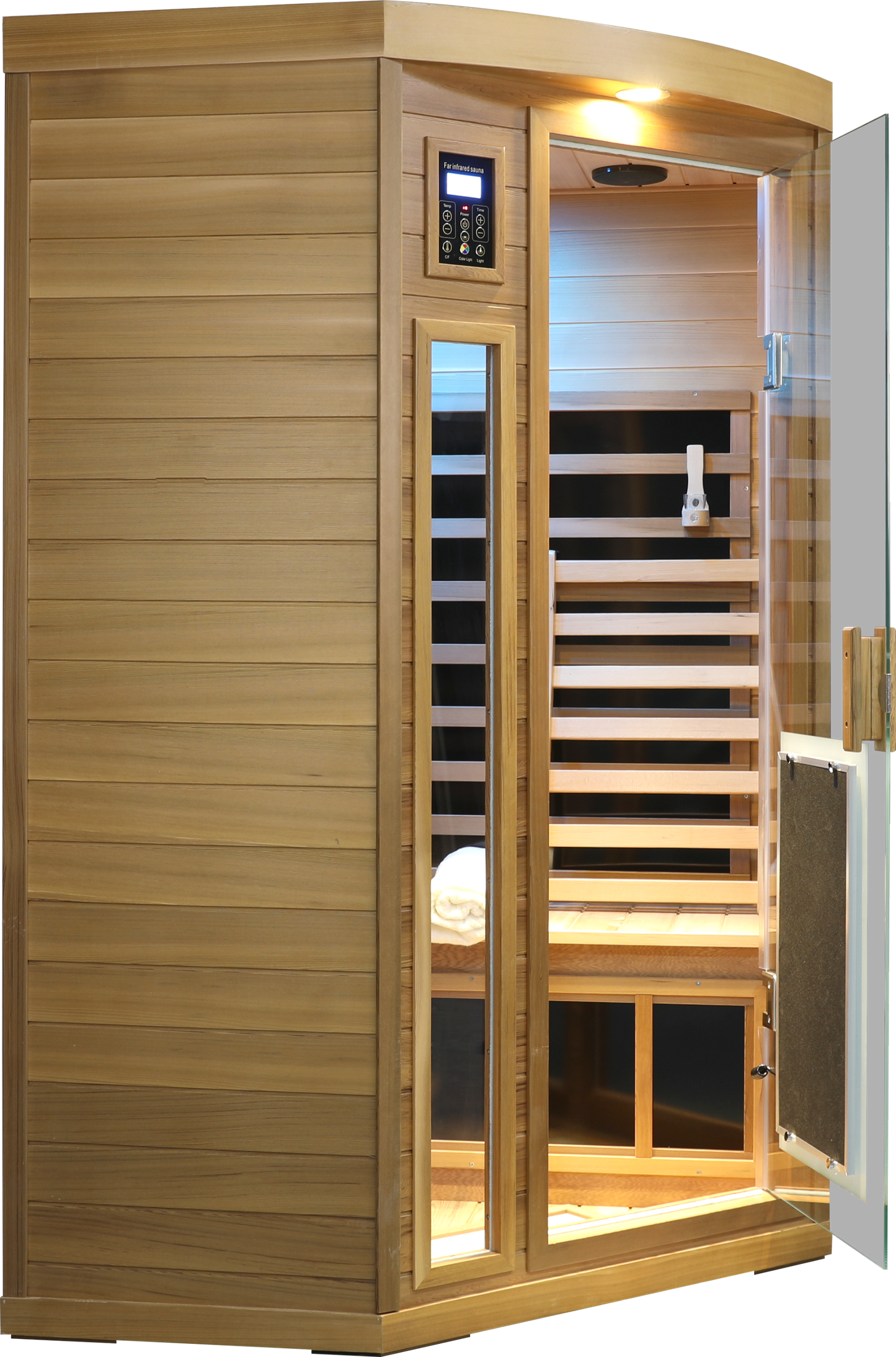 Low EMF Two person Far-infrared Red cedar Deluxe indoor pentagonal sauna room