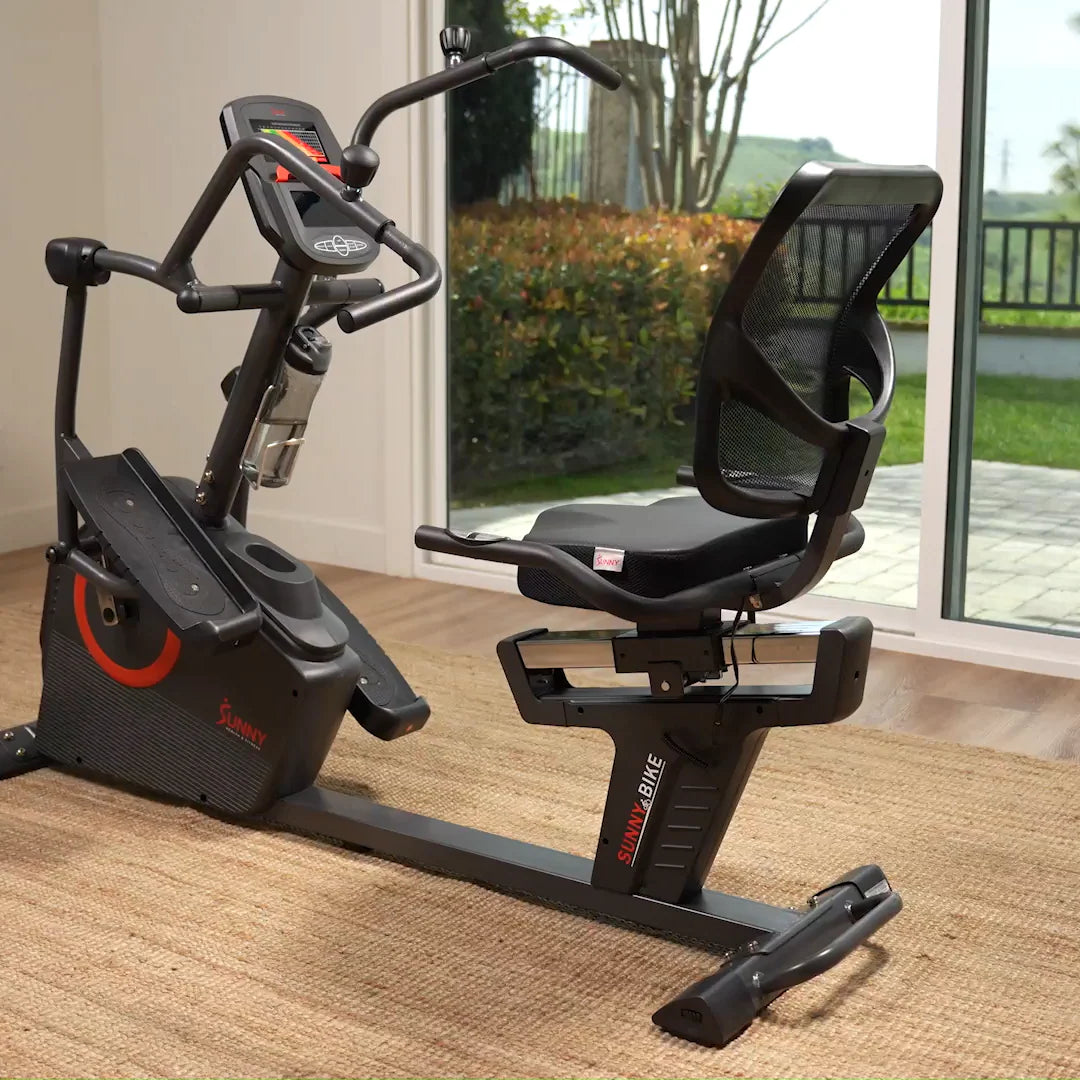 Premium Smart Programmable Electro-Magnetic Resistance Recumbent Elliptical Cross Trainer