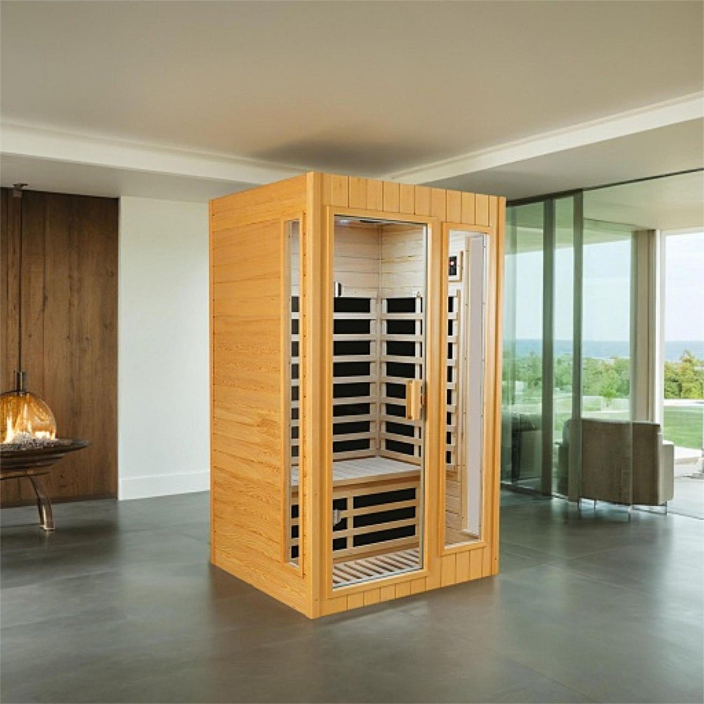 Hemlock Two-person far infrared roof embedded indoor sauna room