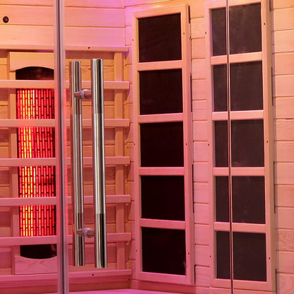 Blisspod | Venetian | Full Spectrum Indoor Premium Canadian Hemlock Ultra Low EMF Sauna | 11 Heaters | Chromotherapy & Reflexology | 3 Person