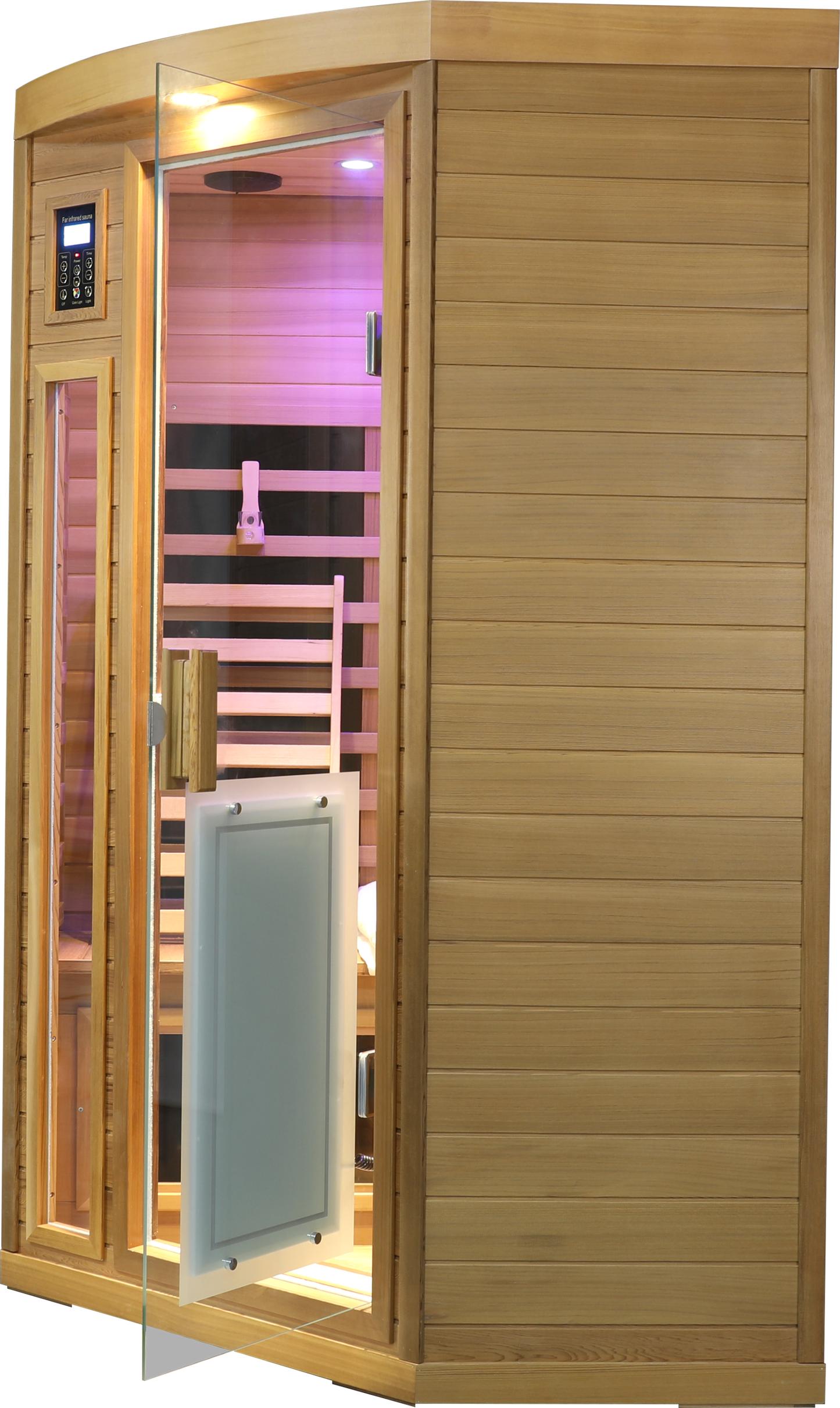 Low EMF Two person Far-infrared Red cedar Deluxe indoor pentagonal sauna room