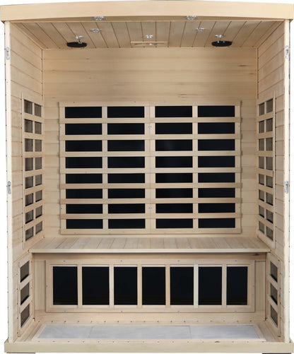 Low EMF Three person Far infrared sauna room (Front & Rear)