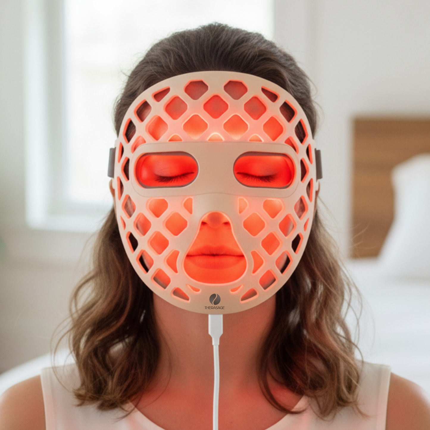 TheraGlow Mask2Go+™ LED Light Therapy Face Mask