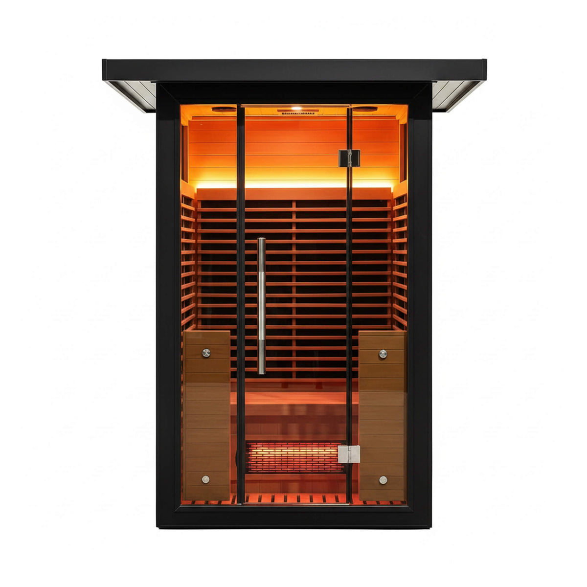 Lugano 2-Person Outdoor Full-Spectrum Infrared Sauna With Aluminum Alloy Exterior & WiFi (SAK14973)