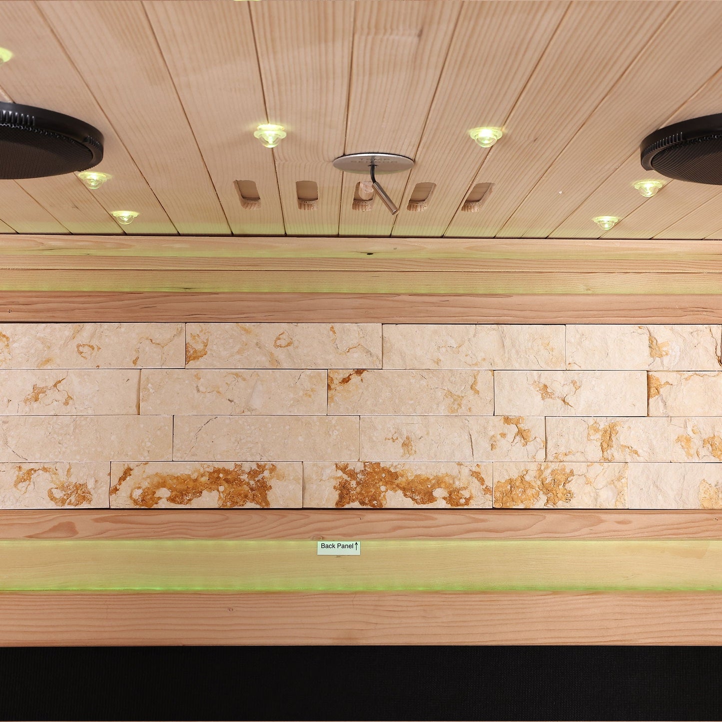 Single Person Sauna Room With LED Lighting, Epoxy Heating Plates, And Compact Design - American White Oak