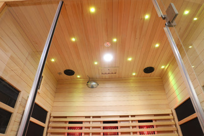 Blisspod | Venetian | Full Spectrum Indoor Premium Canadian Hemlock Ultra Low EMF Sauna | 11 Heaters | Chromotherapy & Reflexology | 3 Person
