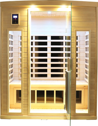 Low EMF Three person Far infrared sauna room (Front & Rear)