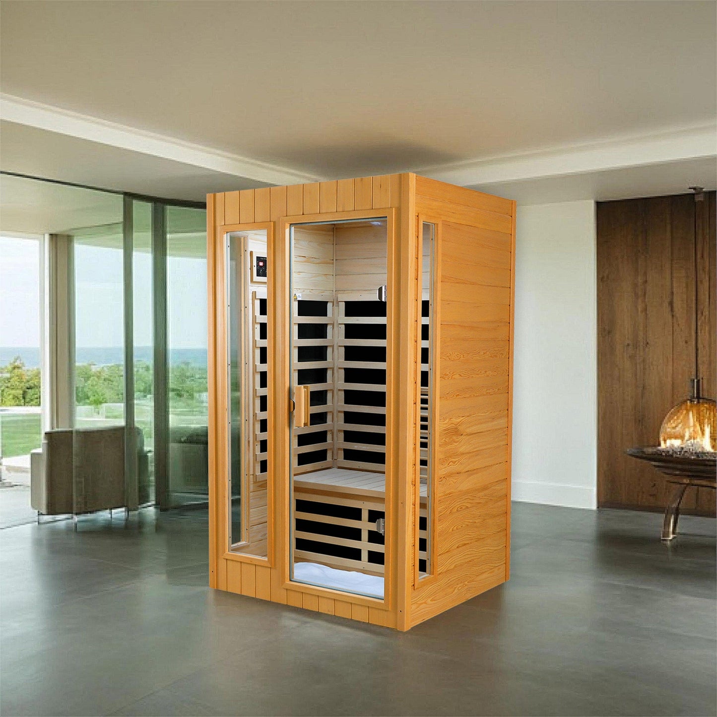 Hemlock Two-person far infrared roof embedded indoor sauna room