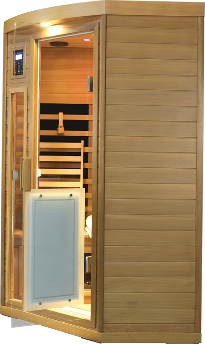 Low EMF Two person Far-infrared Red cedar Deluxe indoor pentagonal sauna room