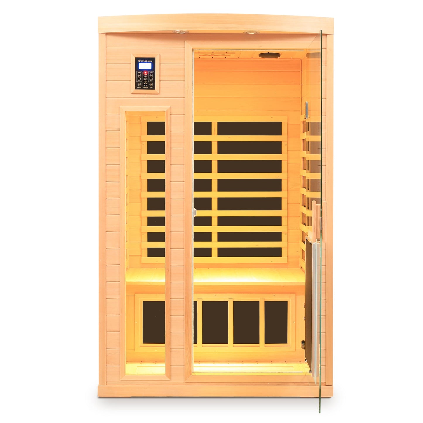 Low EMF Hemlock Wood Far-Infrared Indoor Two-Person Sauna Room