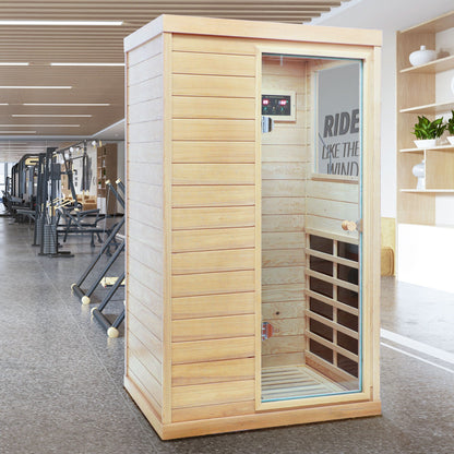Hemlock Mini 1 Person Far Infrared Door Indoor Sauna Room