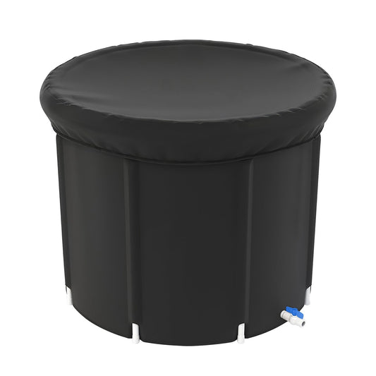 97Gal Large Size Ice BathTub with Cover for Adults Athletes Recovery Cold Water Therapy Outdoor Portable Cold Plunge Tub 660LBS Load Capacity 33.46x29