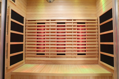 Blisspod | Venetian | Full Spectrum Indoor Premium Canadian Hemlock Ultra Low EMF Sauna | 11 Heaters | Chromotherapy & Reflexology | 3 Person