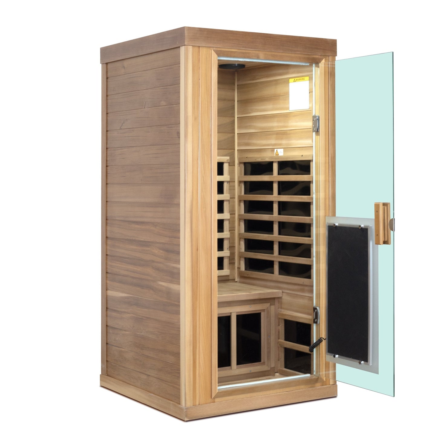 One person Far infrared red cedar standard indoor sauna room (Front & Rear & Left & Right)