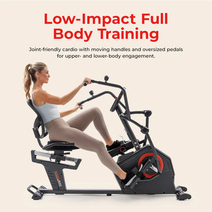 Premium Smart Programmable Electro-Magnetic Resistance Recumbent Elliptical Cross Trainer