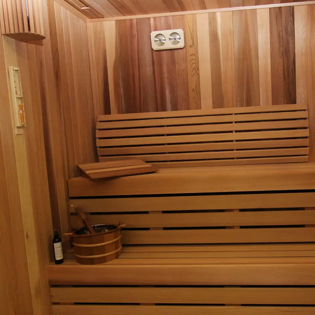 Custom Indoor Sauna Room - 6' x 7' x 8' - Finnish Sauna Builders