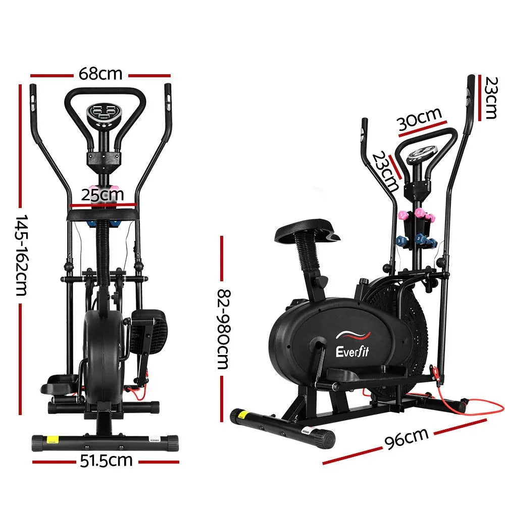 Everfit 6in1 Elliptical Cross Trainer Exercise Bike Bicycle Home Gym