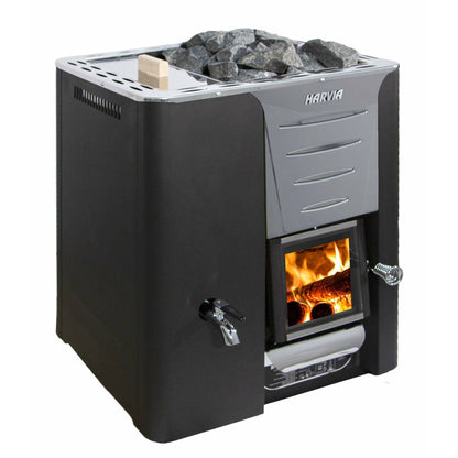 Harvia Pro 20 Ls Wood Burning Sauna Stove With Water Tank - Finnish Sauna Builders