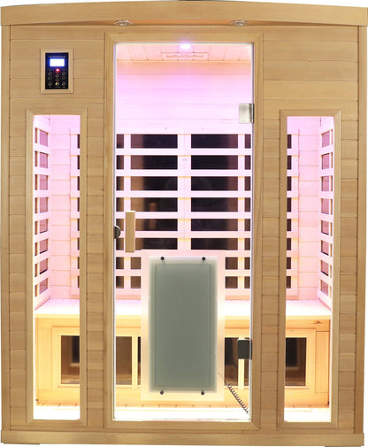 Low EMF Three person Far infrared sauna room (Front & Rear)