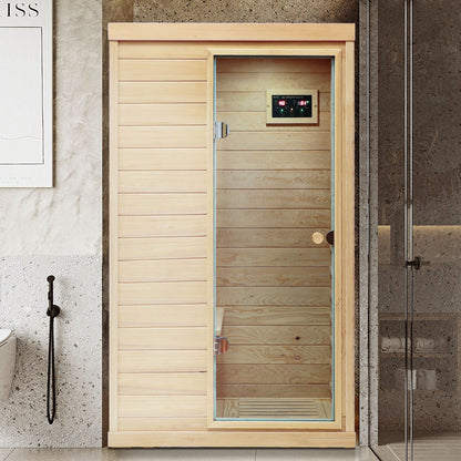 Hemlock Mini 1 Person Far Infrared Door Indoor Sauna Room