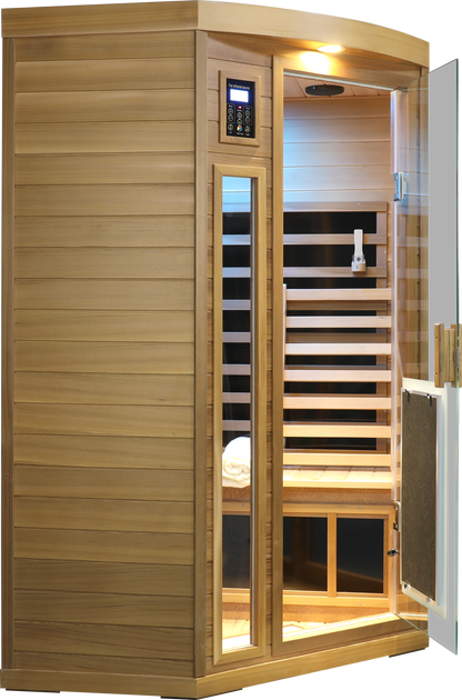 Low EMF Two person Far-infrared Red cedar Deluxe indoor pentagonal sauna room
