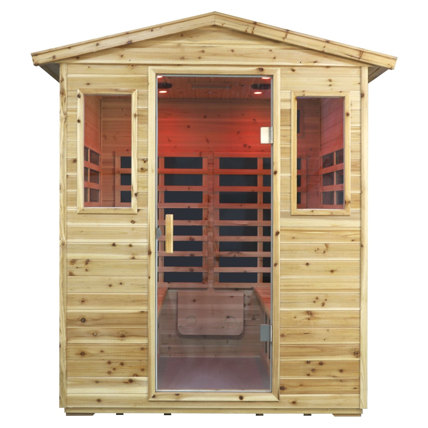 Four person Far-infrared Old fir outdoor sauna room