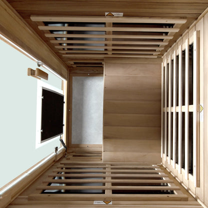 One person Far infrared red cedar standard indoor sauna room (Front & Rear & Left & Right)