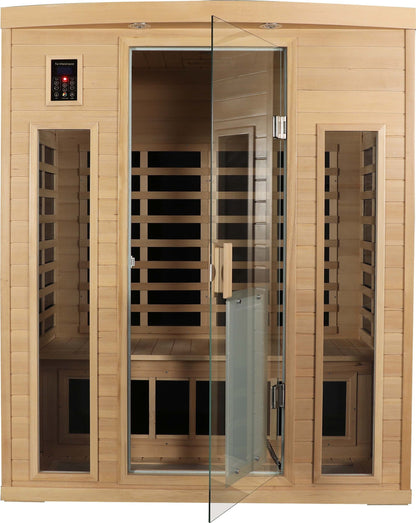 Low EMF Three person Far infrared sauna room (Front & Rear)