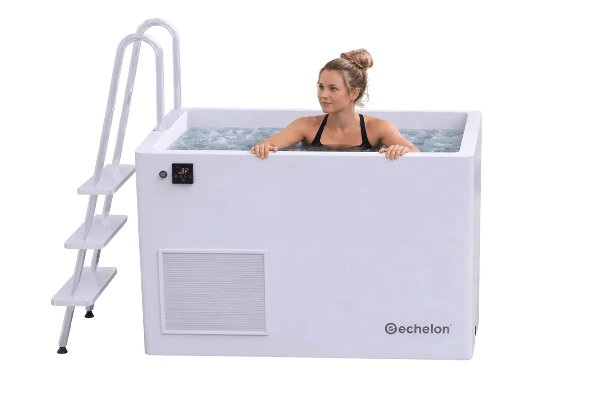 Echelon Step-In Vertical Cold Plunge Tub with Built-In Chiller