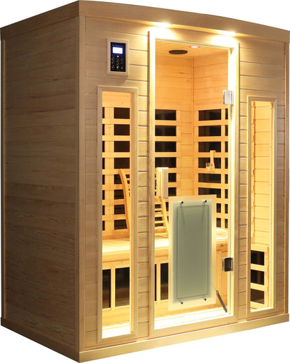 Low EMF Three person Far infrared sauna room (Front & Rear)