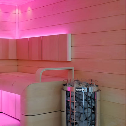 Harvia Cilindro UL Certified Electric Sauna Heater With Xenio CX45 Digital Control Panel & Sauna Stones [PC60/80/90/110E] (SAK86571)
