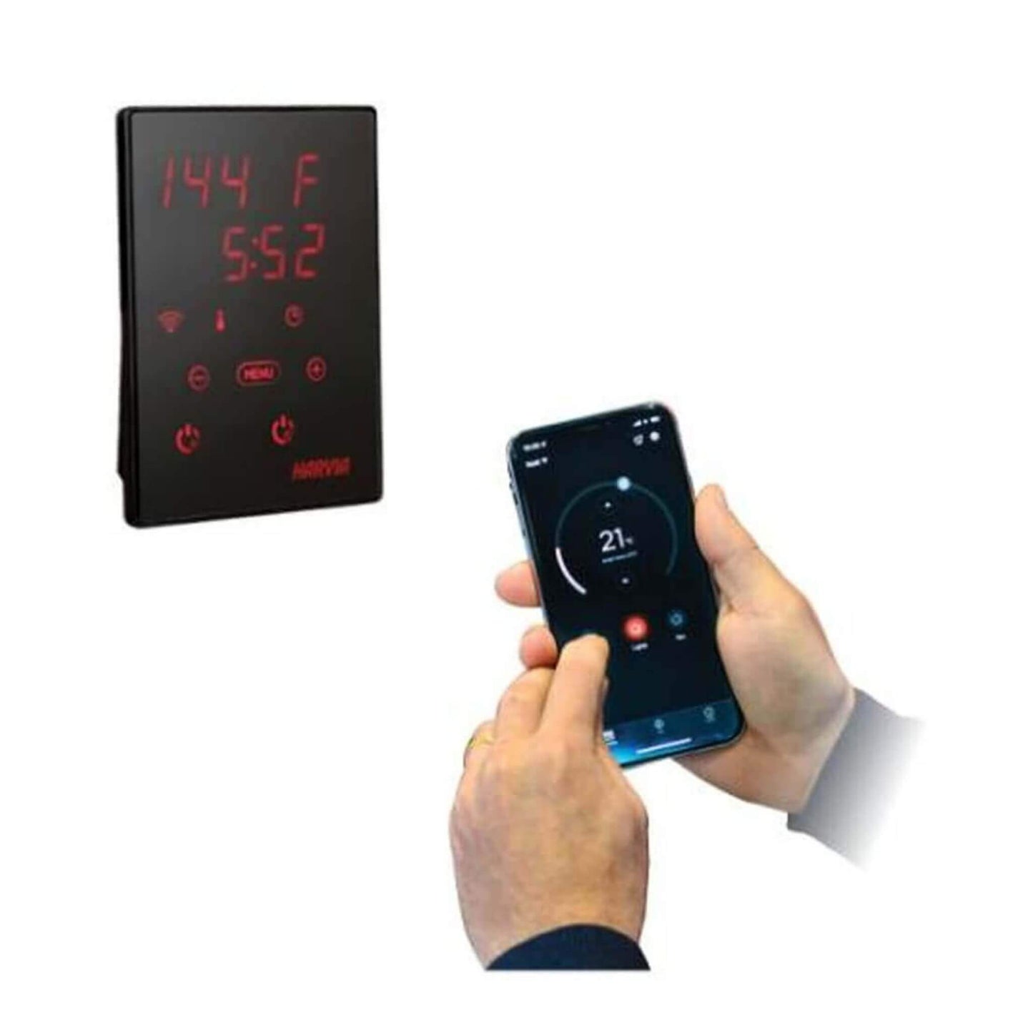 Harvia KIP80W 8KW UL Certified Electric Sauna Heater With Xenio CX170 Digital WIFI Control & Sauna Stones [JH80W2401] (SAK14630)
