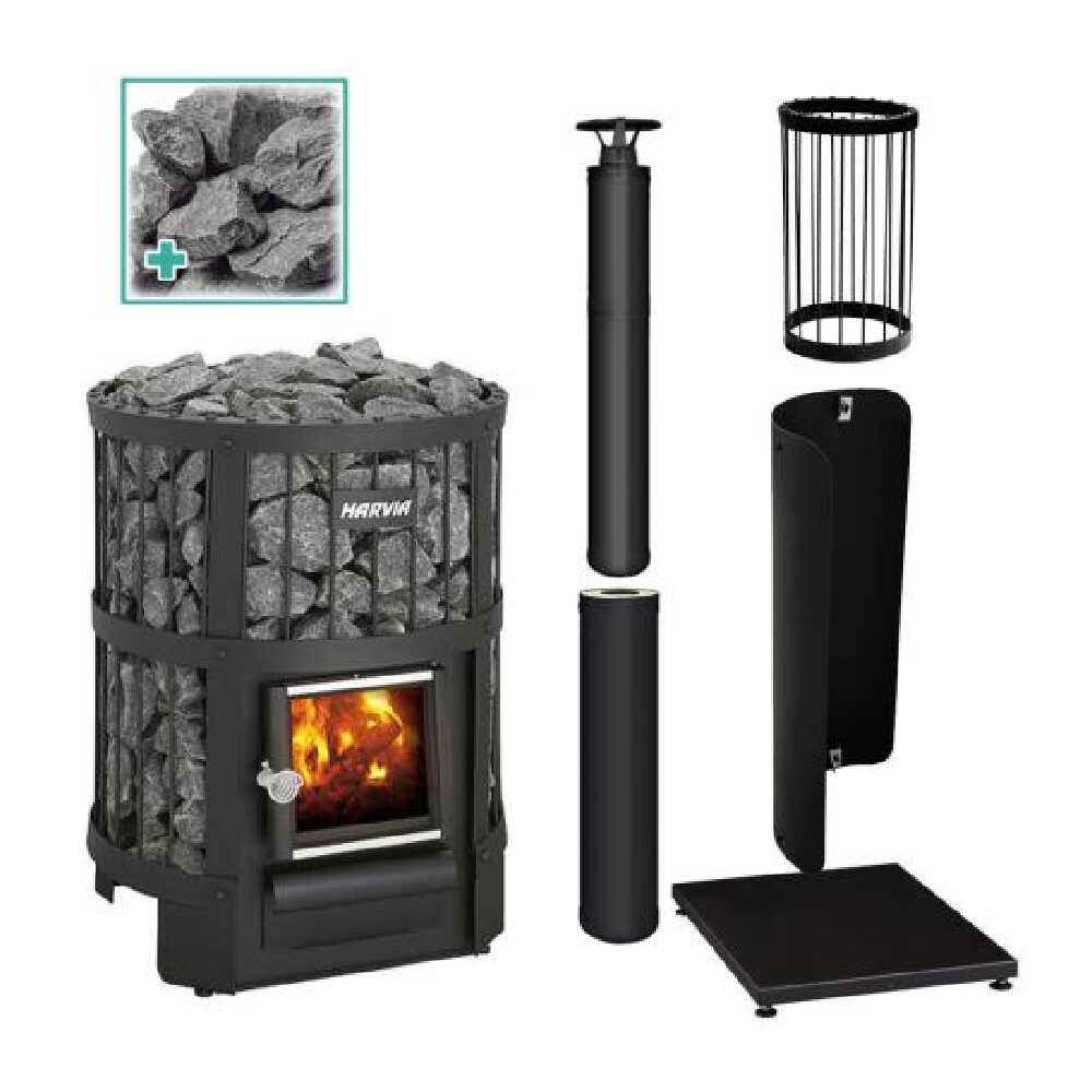 Harvia Legend 150 16KW Sauna Stove Package [LEGEND 150 PACKAGE BK] (SAK67219)