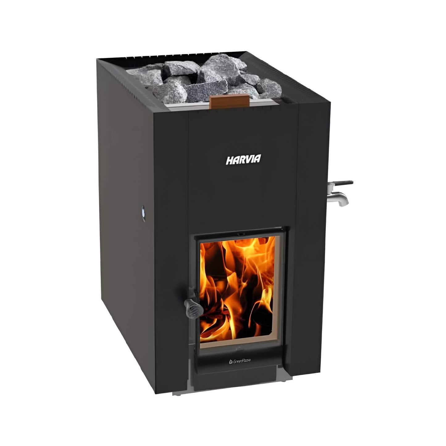 Harvia GreenFlame ES 22 Linear 15.7KW Black Wood Sauna Stove With Sauna Stones [WKLI22GESM] (SAK31692)