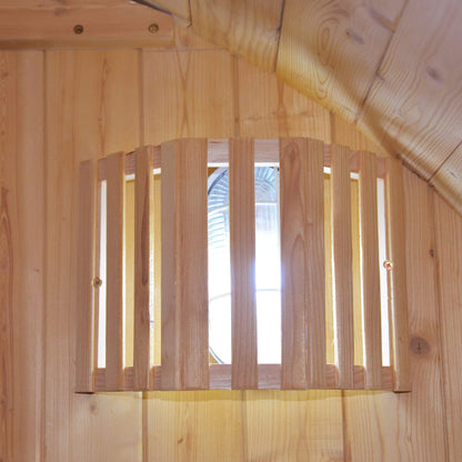 Ignite Large Premium American White Oak Outdoor Wooden Barrel Sauna With 4.5KW Sauna Heater (SAK45968)