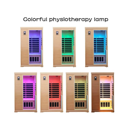 Ivara Luxury 2-Person Hemlock Wood FAR Infrared Sauna Room W/ Glass Door, 1750W (SAK81525)