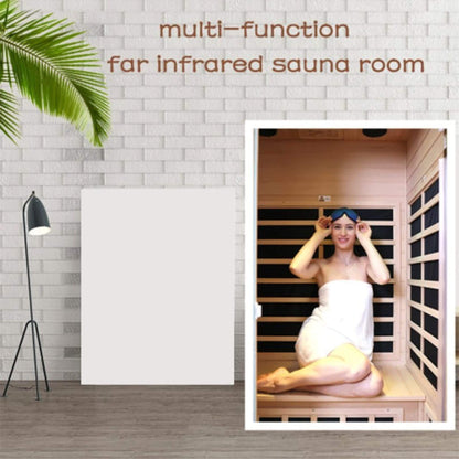 Ivara Luxury 2-Person Hemlock Wood FAR Infrared Sauna Room W/ Glass Door, 1750W (SAK81525)