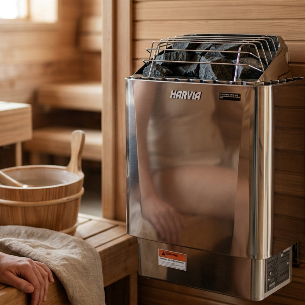 Harvia KIP80W JH80W2401I Kip Series 8kW Stainless Steel Sauna Heater at 240V 1PH Stainless Steel