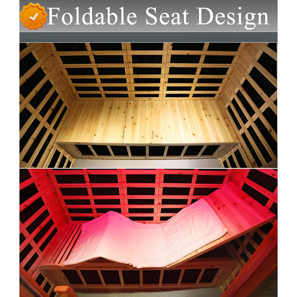 Kora Deluxe 3-Person Outdoor Full Spectrum Low EMF Infrared Home Sauna With Bluetooth Speakers And LED Reading Light (SAK14098)