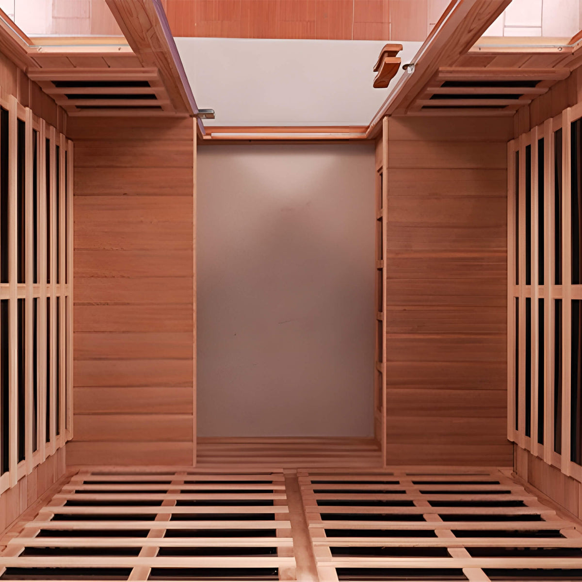 Valois Premium 4-Person 2050W Luxury Low EMF Outdoor FAR Infrared Home Sauna With Bluetooth Audio (SAK15372)
