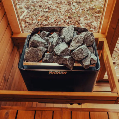 Premium 4-Person Outdoor Scandinavian ThermoWood® Cube Sauna Kit With LED Lighting [MW16] (SAK25470)