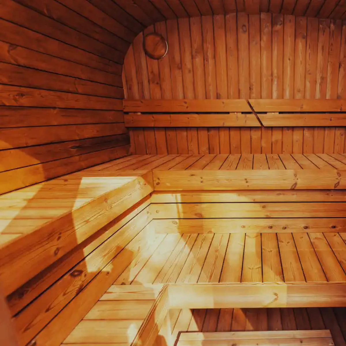 Premium 6-Person Outdoor Scandinavian ThermoWood® Cube Sauna Kit With LED Lighting [MW20] (SAK89146)