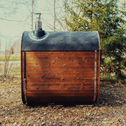 Premium 6-Person Outdoor Scandinavian ThermoWood® Cube Sauna Kit With LED Lighting [MW20] (SAK89146)