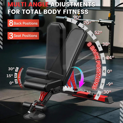 Premium 2000LBS All-In-One Squat Rack Power Cage With Smith Machine (SAK59213)