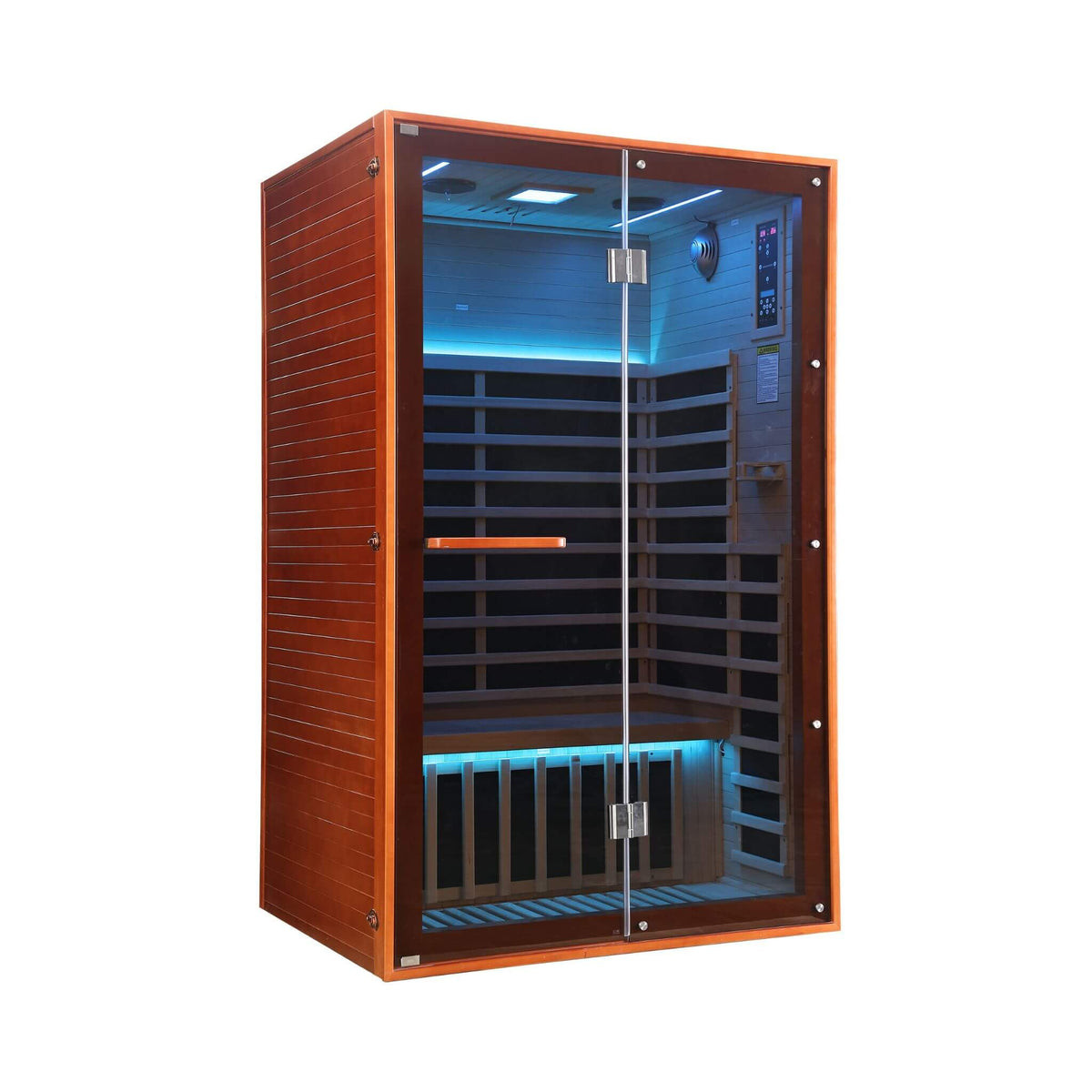 Fontaine 2-Person Luxury Canadian Hemlock Infrared Sauna With Glass Front (SAK97216)