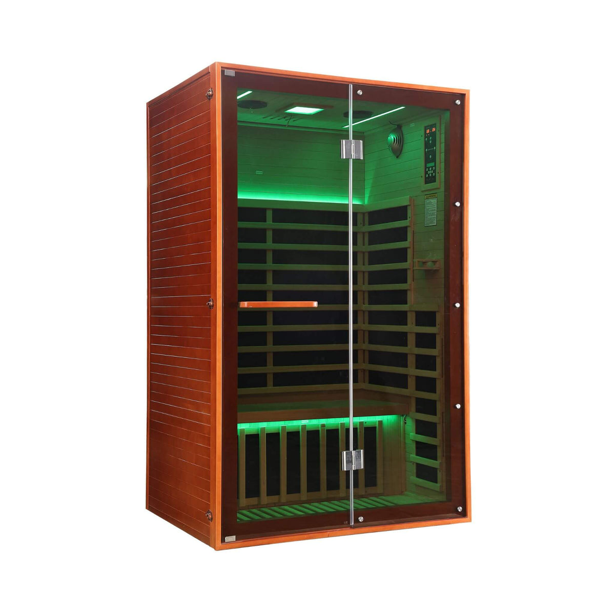 Fontaine 2-Person Luxury Canadian Hemlock Infrared Sauna With Glass Front (SAK97216)