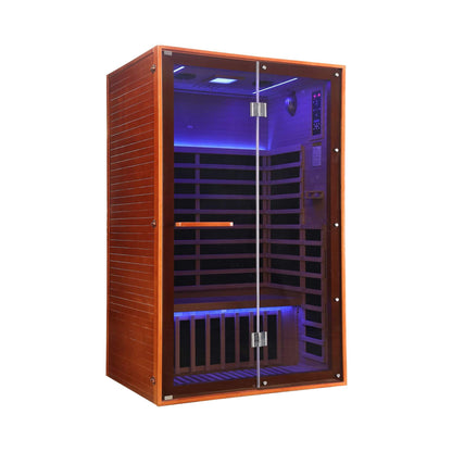 Fontaine 2-Person Luxury Canadian Hemlock Infrared Sauna With Glass Front (SAK97216)