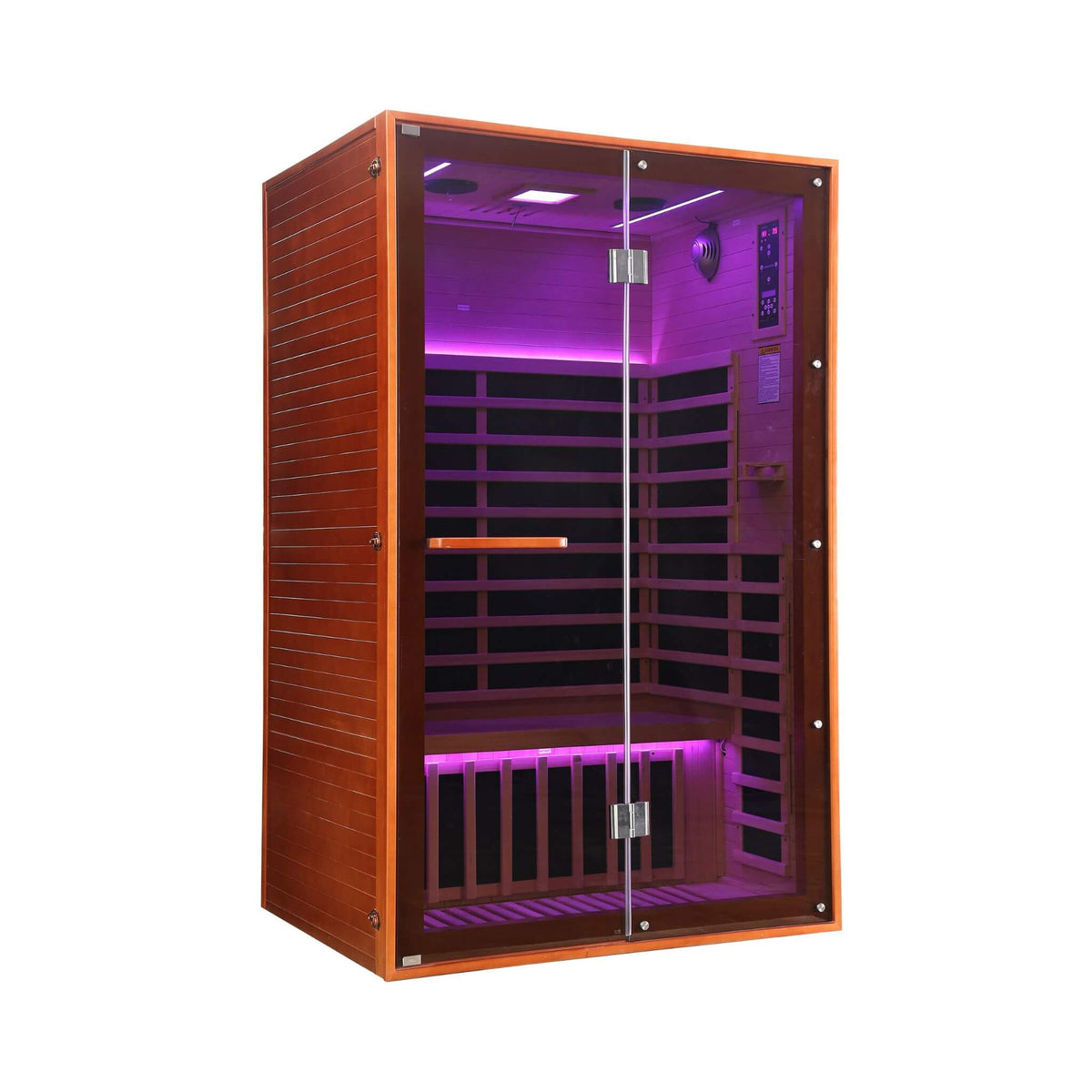 Fontaine 2-Person Luxury Canadian Hemlock Infrared Sauna With Glass Front (SAK97216)