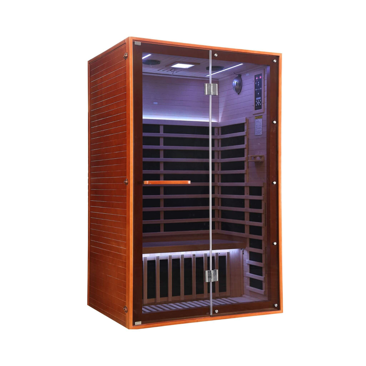 Fontaine 2-Person Luxury Canadian Hemlock Infrared Sauna With Glass Front (SAK97216)